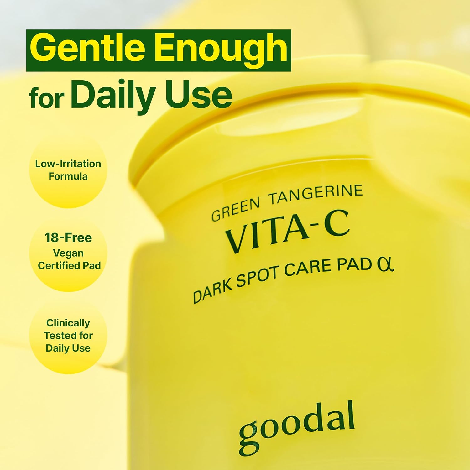 GOODAL Green Tangerine Vita C Toner Pads Alpha – Brightening Vitamin C Toner Pads